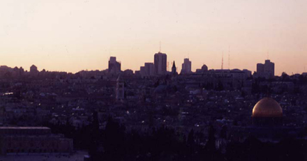 エルサレム・オリーブ山からの夕景