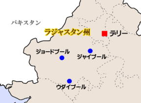 ラジャスタン州地図