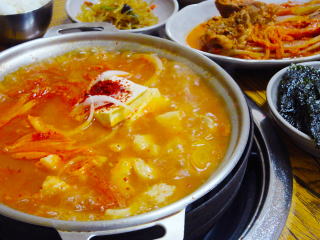 古漬けキムチのチゲとチム