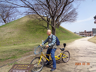 慶州でサイクリング