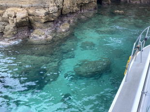 辰の島のエメラルドグリーン