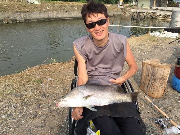 ご主人が釣り上げたバラマンティ