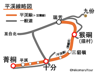 平渓線路線図