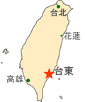 台湾台東地図